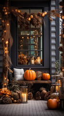 Obraz premium Halloween pumpkins decoration.