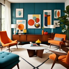 showcase a mid century modern living room