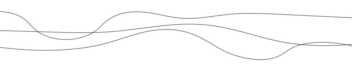 Thin curved wavy lines