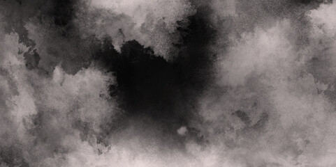 Abstract smoke texture frame over black background. Fog in the darkness. Black watercolor background for textures backgrounds and web banners design splashed watercolor textured background. 
