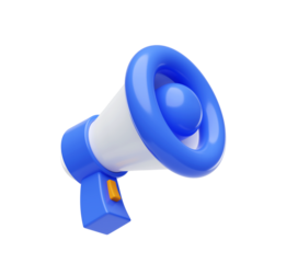 Megaphones icon business marketing concept 3d illustration background