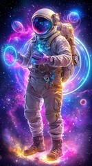 Fototapeta premium astronaut in space,generated ai