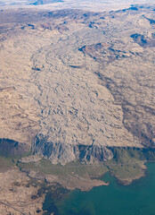 Aerial view of Iold Lava flows. celand