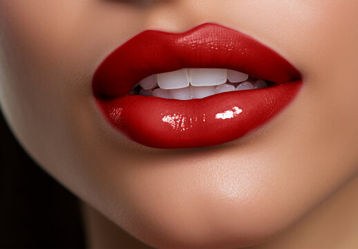 Product Lips Mockup With Generative AI