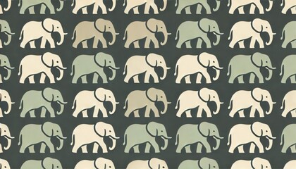 Minimalist elephant pattern