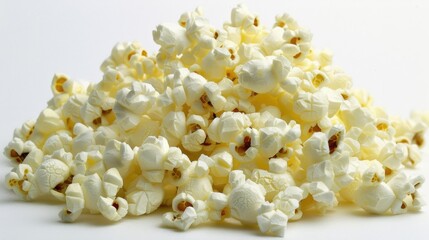 Freshly Popped White Popcorn Background Texture