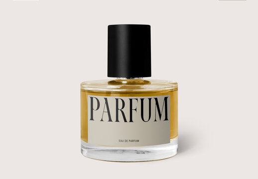 Branding Perfume Bottle Label Mockup