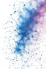 Obraz premium A vibrant composition displaying interconnected blue and purple nodes that form a complex digital network, symbolizing data connectivity and technology