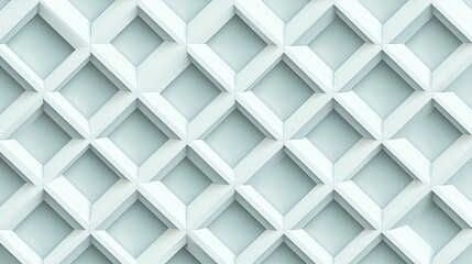 Fototapeta premium Abstract Geometric Pattern of White Diamond Shapes on a Light Blue Background