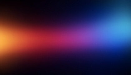 Defocused Blue lilac Oxide red Broom yellow radiance soft texture on dark black abstract empty space background. Neon blur glow. Color light overlay. Copy space.