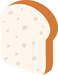 Cartoon slice bread illustration.