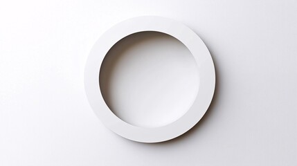 A versatile blister template with a round cutout for showcasing text or images, perfect for promotional displays against a clean white backdrop.