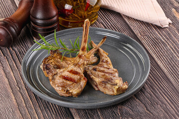 Delicous Grilled square rib of lamb