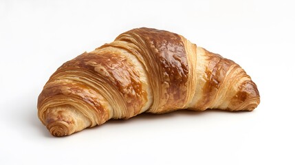 Fresh croissant on a white background. Isolated. 