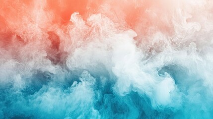 Fototapeta premium Abstract Swirling Ink in Blue, White, and Peach Tones