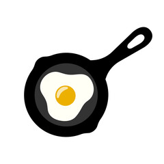スキレットで焼いた目玉焼き_sunny-side up