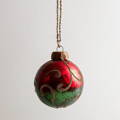 multi coloured pretty christmas baubles, hanging festive decorations