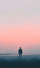 139. A wide-open space with a soft pastel background