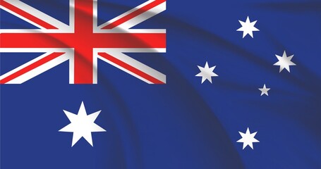 Fototapeta premium australian flag 3d background