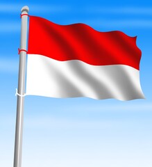 indonesian 3d flag