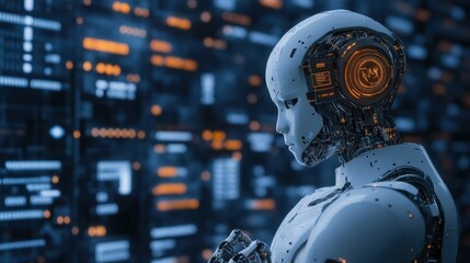 Fototapeta premium Machine Learning Basics: Analyze the core principles of machine learning, a subset of AI.