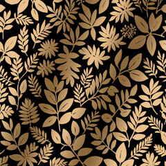 Luxurious golden botanical background. Printable wallpapers, covers, wall art, greeting card, wedding cards, invitations.
