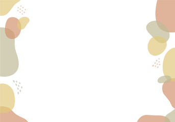 透明感のある抽象的なベージュのフレーム