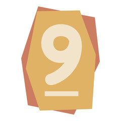 Retro Number Cutout Stickers