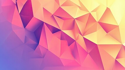 Abstract Gradient Geometric Triangular Pattern in Pink, Orange, and Yellow Tones