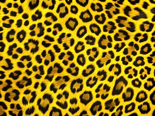 Trendy Yellow Leopard Print Texture for Fashion and Fabric Design