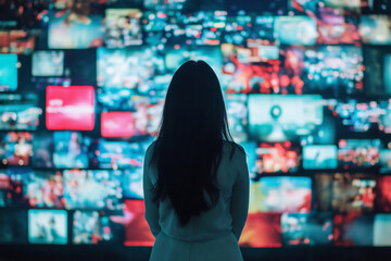 concept for social media and online communication with streaming and tweets 