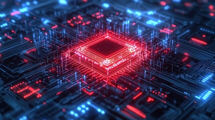 Obraz premium Quantum Computing in National Security: Examine the implications of quantum computing for national security