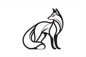 Minimalist Sleek and Simple Fox Head Illustration Logo Design 1.eps