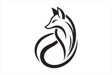 Minimalist Sleek and Simple Fox Head Illustration Logo Design 10.eps