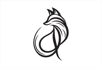 Obraz premium Minimalist Sleek and Simple Fox Head Illustration Logo Design 30.eps