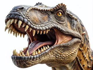 Fototapeta premium Tyrannosaurus Head and Teeth Isolated for Sublimation Designs - High Quality Food Photography