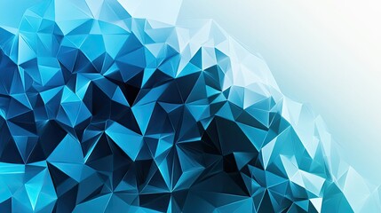 Fototapeta premium Abstract Geometric Blue and White Polygonal Pattern