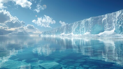 Majestic Iceberg Wall in the Arctic