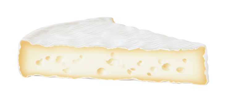 High-Quality PNG of heese brie on transparent background. png file– High Resolution