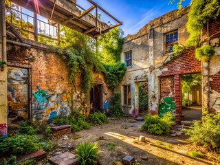 Obraz premium Urban Exploration in Madera: Abandoned Spaces and Urban Decay Photography