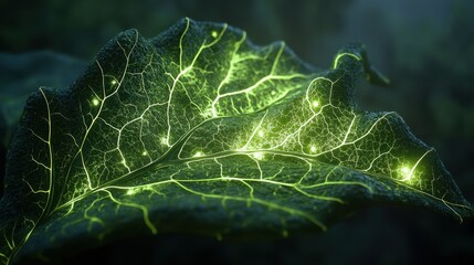 Obraz premium Detailed 3D Rendering of Leaf Internal Structure