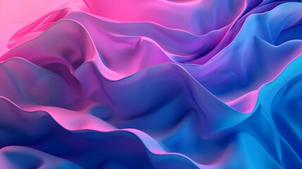 Fototapeta premium Vibrant Silk Fabrics in Blue and Pink Hues