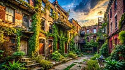 Fototapeta premium Urban Exploration Photography: Abandoned Buildings and Hidden Gems in the City