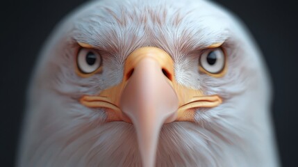 Close up Portrait of American Bald Eagle with Intense Eyes