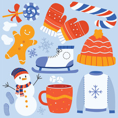 vector graphic winter elements pack