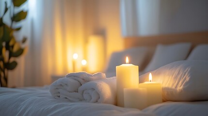 Elegant and Cozy Modern Bedroom Interior Design with Stylish Decor, mockup, poster and Background