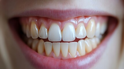 Obraz premium Document the results of at-home teeth whitening kits, with before-and-after images that illustrate the change in tooth color