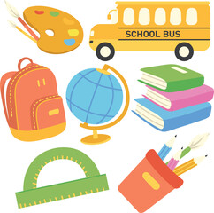 sticker pack school hand drawn