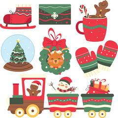 christmas vector graphic elements pack