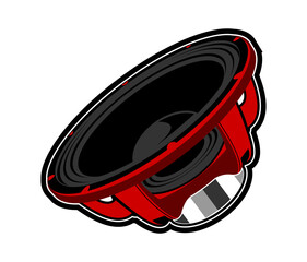 Fototapeta premium Logospeaker, logo sound, sound system vector, audio, audio speaker